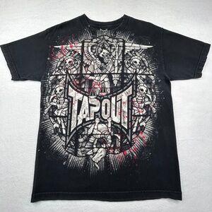 Tapout men's MMA Martial Arts Fightweasr JUDGEMENT graphic T-shirt Black Medium